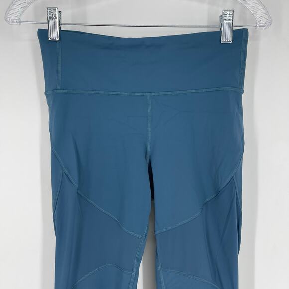 Lululemon Hot Pursuit High Rise Crop 21" Size 6 Petrol Blue - Picture 7 of 8